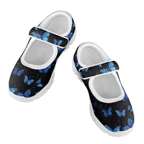 Little Girl Butterfly Mary Jane Shoes for Girls Ballet Flats Princess Costume Dance Strap Shoes