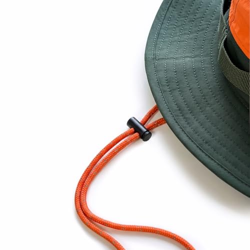 Image of Color-Blocked Fisherman Style Sun Hat for Outdoor Camping, Surfing & Vacations - Wide Brim, UV Protective, Anti-Slip