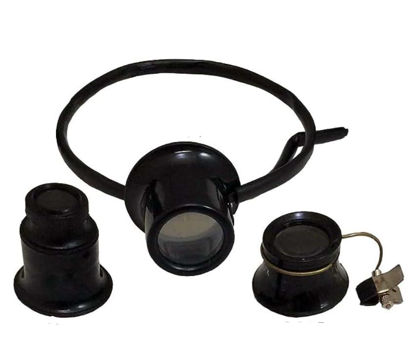 Maximize 3 Pc Variety Loupe Set | Clip-On, Headband & Standard | 10X & 15X Magnification Options | 1.5