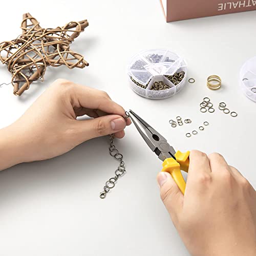 Gmma 1400 Pcs Mixed 6 Sizes/Box Jewelry Making Jump Rings, 4Mm 6Mm 5Mm 7Mm 8Mm 10Mm Jump Rings With 1Pcs Jump Ring Open/Close Tool For Keychains Necklace Repair And Diy Crafts Gifts (Rose-Gold) #TOP5