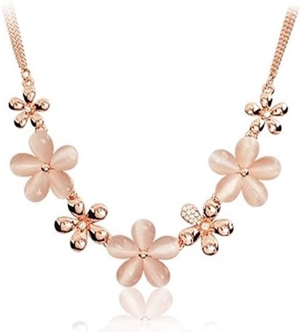 Stylish Jewellery Rose Gold Plated Opal Necklace for Women -(9802np)