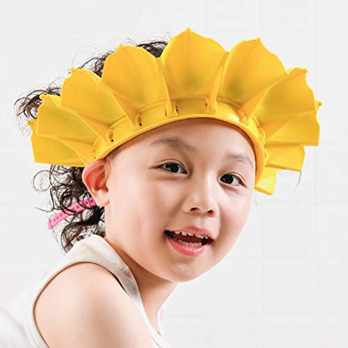 Baby Silicone Shower Cap Bathing Hat, Adjustable Shower Cap Kids, Infants Soft Protection Hat Funny Safety Visor Cap Hat for Toddler Children (Small (0-6 Years Old), Blue) - Thumbnail 4