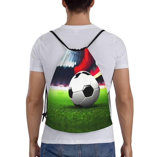 Soccer Sports Ball print Drawstring Bag Sack Gym Bag Ditty Bag for Gym Traveling, Hiking, Yoga, Shopping for Adult2