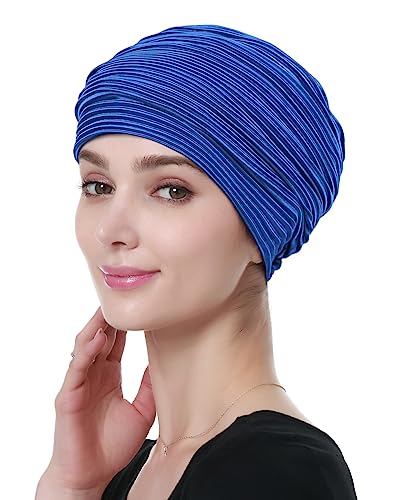 Alnorm Pleated Turban Classy Wraps Gifts Chemo Headwear for Women