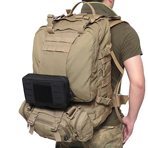 Tactical Molle Horizontal Admin Pouch Rip-Away Edc Tool Pouch Multi-Purpose Laser-Cut Emt Pouch Bag (Army Green) #TOP6