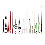 CAPASTEC 1 Satz Uhrzeiger, Uhrwerk Ersatzteil, Aluminium Uhrzeiger Für DIY Uhrwerk Reparatur, Schwarz Rot Weiß