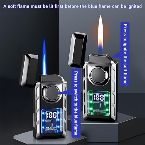 Encendedor Eléctrico Dual Flame con Display LED y Recargable miniatura 6