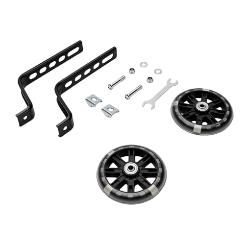 Ruedas de entrenamiento para bicicleta, 1 par ajustable con soporte reforzado para niños principiantes miniatura 2