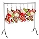 Harrms Weihnachtsstrumpfhalter, freistehende Weihnachtsstrumpf Halter Kamin Schwarz mit 7 Haken, Christmas Stocking Hanger Weihnachtsstrümpfe für Wohnzimmer