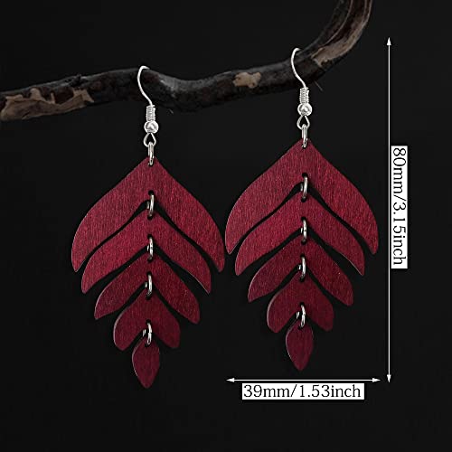Nonql Handmade Lightweight Elegant Wooden Earring For Women thumb #1