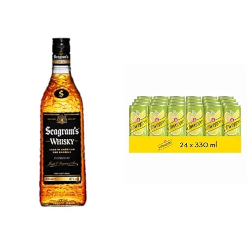 Seagram's 70cl + Schweppes Limón Refresco pack 24 x 33 cl