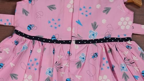 Image of Girls Pure Cotton Soft Frock with Astar, Printed Multicolor for Girl Child