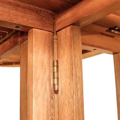 Mesa de jardín de madera de eucalipto para terraza y balcón mesa ovalada Spetebo 6