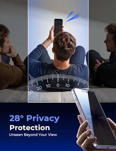 Image of MAGIC JOHN Privacy for iPhone 17 Screen Protector Easy Installation 2 Pack