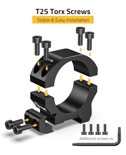 Image of CVLIFE Precision Scope Rings Mount - Compatible with Picatinny Rails and More - 2 Pieces