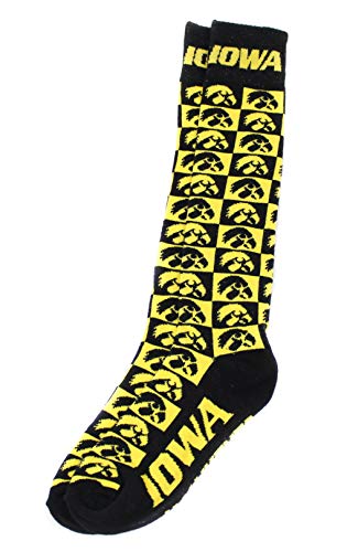 Donegal Bay NCAA Iowa Hawkeyes Checkerboard Dress Socks