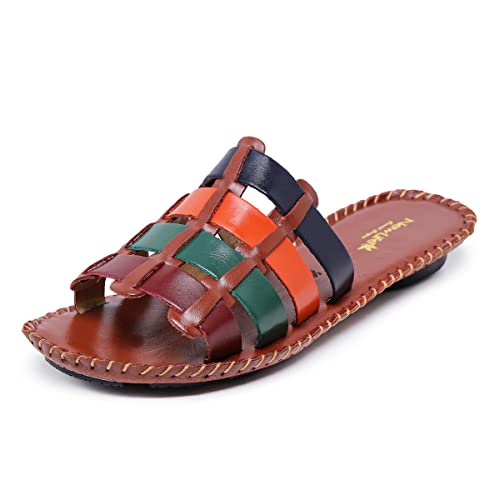 Sandália Feminina Artesanal em Couro Confortável Marrom 37