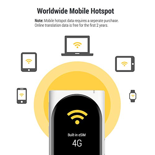 Langogo Genesis Portable Language Translator Device, 100+ Languages Pocket Translator, Real-Time Voice Translator With Offline Translation, Built-In Data, 3.1Inch Retina Display Traductor, White #TOP3