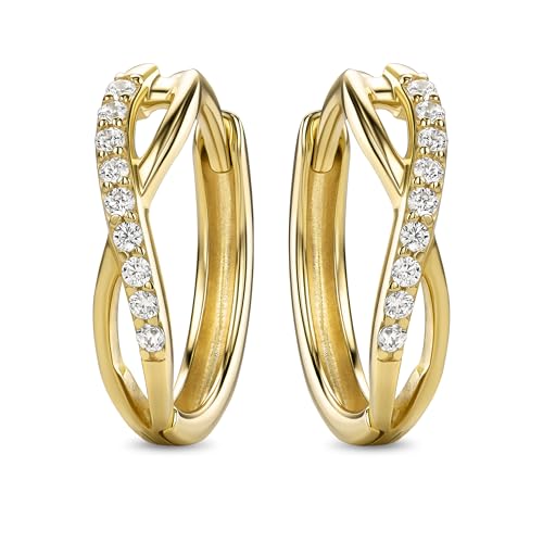 Boucles d'Oreilles Femme Miore en Or Creoles Tendances pour le Quotidien - 2