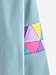 ROMWE Women's Top Long Sleeve Color Block Paper Airplane Graphic Print Patchwork Trim Tee Shirt Sweatshirt,Blue,XXL=US L
