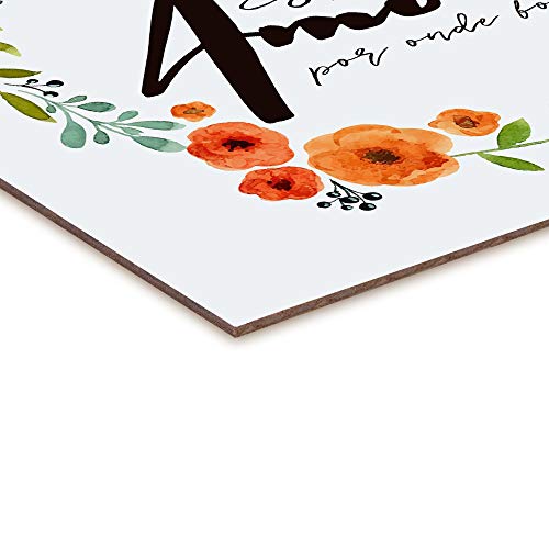 Arte Maníacos Quadro Decorativo Espalhe Amor Por Onde For - 23x16,25cm