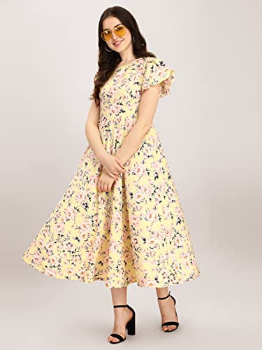 Image of QIQI Women's Crepe A-Line Maxi Casual Dress