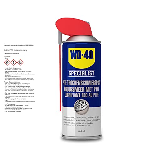 WD-40 Specialist Trockenschmierspray Smart Straw 400 ml – Präzise Anwendung mit klappbarem...