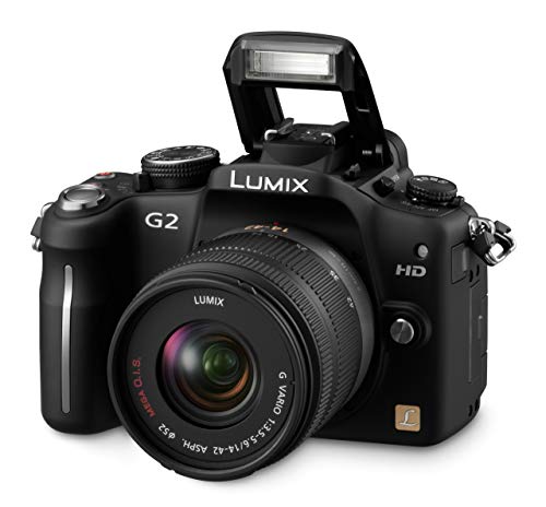 Panasonic Lumix DMC-G2 12.1 MP Live MOS Interchangeable Lens Camera with 3-Inch Touch Screen LCD and 14-42mm Lumix G VARIO f/3.5-5.6 MEGA OIS Lens (Black) (Renewed)