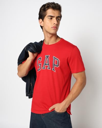Image of Gap Men Graphic Printed Slim Fit Crew Neck Short Sleeves T-Shirt