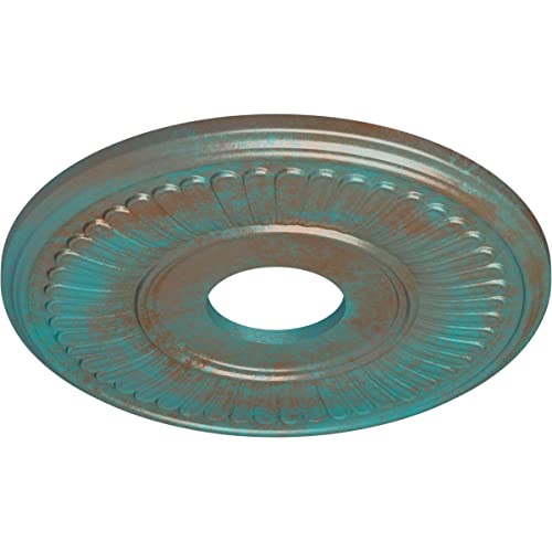 Image of Ekena Millwork Berkshire Ceiling Medallion, Copper Green Patina