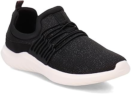 Clarks Women's Nova Ave Sneaker, Black/Metallic, 10 Wide | Image 3