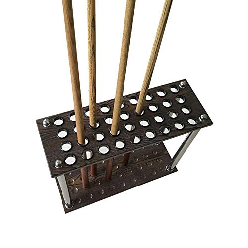 Support de queue de billard en bois foncé 36 trous MU - 2