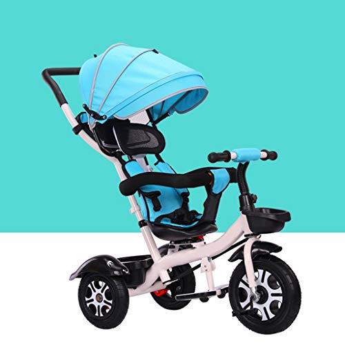 Trike, verstellbar, mit Push Handle mit Push Handle mit Push Handle Outdoor Child Foldable Dreirad Rot Blau Grau Sky Blue (Farbe: Blau) – Bild 8