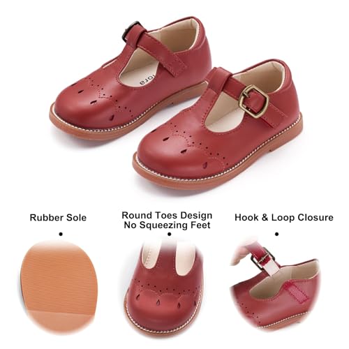Image of Felix & Flora Toddler Girl Mary Jane Dress Shoes - School Oxford Flats for Girl Party Shoes.