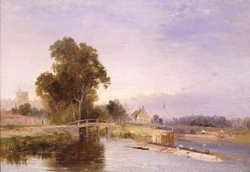 Peinture sur toile Péniche de Baker Pyne avec impression haute définition 60x90