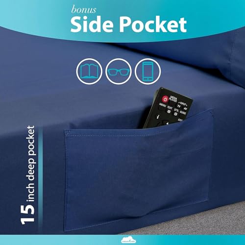 Image of DREAMCARE Twin XL Sheets - 4pc Breathable Cooling Sheets Twin XL Sheet Sets