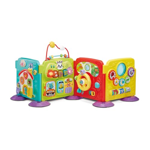 VTech - Super Centre d'Activités Modulable - Jouet Interactif 4 en 1, Motricité Bébé - Cube d'Activité Évolutif avec Trieur de Formes et Jeux d'Éveil -...
