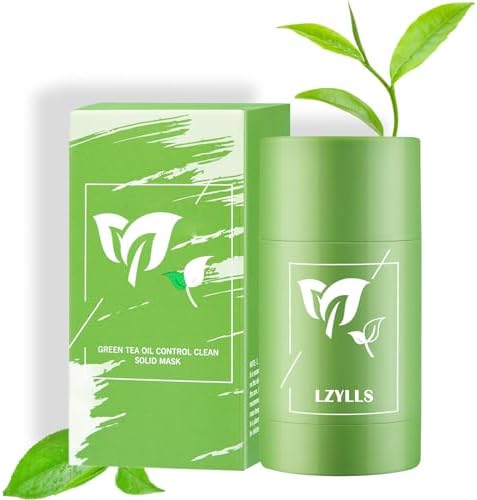 2 Pcs Green Tea Face Mask Stick,Deep Clean Purifying Clay Green Tea Mask Stick,Blackhead Remover,Moisturizing & Improve Skin Tone Green Tea Oil Control Mask Stick,Reduce Blackheads for All Skin Types