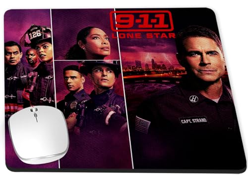 Bild: MasTazas 9 1 1 Lone Star Rob Lowe Ronen Rubinstein Jim Parrack Mauspad Computermatte - 19x23cm fr 9,99 EUR bei amazon.de