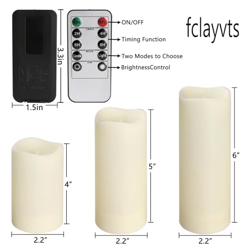 24-Pack LED Flameless Candles with Remote Control -Flickering Electric Candles- Timer Candles -3D Flame, for Halloween Christmas Parties,Wedding,Home,Gift and Special Occasions(Three Sizes) – Bild 3