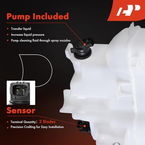A-Premium Windshield Washer Reservoir Tank Assembly Compatible with Mazda 6 2014 2015 2016 2017 - with Cap & Washer Pump & Fluid Level Sensor & Filler Neck & Hose & Bracket by A-Premium - Used condition - Image 6