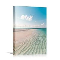 Canvas Wall Art Seashore View Beach Beach Blue Coastal Cool Photography Relax/Calm - 12x18 inches