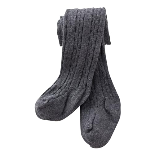 Girls Winter Fleece Lined Leggings Kids Footie Basic Solid Full Length Stretchy Thermal Stockings Tights Pants