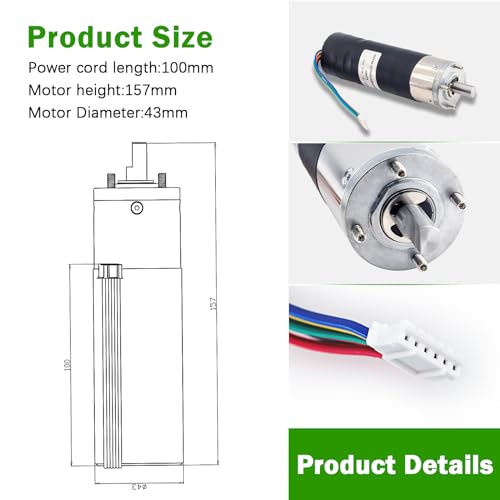 Image of 236575 RV in-Wall Slide-Out Motor,IG-42 10mm Motor Assembly for Lippert Schwintek in-Wall Slide System.RV Slide-Out in-Wall Motor 300:1 High Torque Gear Ratio12v Motor(with a Pair of Gloves)