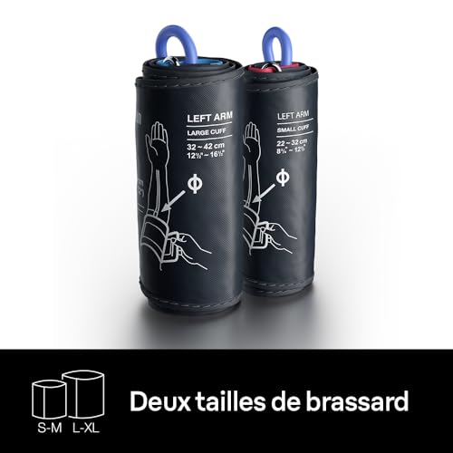 Braun ExactFit 5 Connect Tensiomètre de bras intelligent | Compatible avec l’app Braun Healthy Heart | Code couleur | 2 tailles de brassard | Pour usage domestique | BUA6350