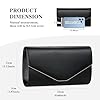 BAIGIO Pochette en cuir pour femme, sac de soirée élégant en simili cuir, sac de mariée noir avec chaîne amovible, sac à main formel pour mariage, fête et soirée. #1