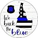 SMART BLONDE Idaho Back The Blue Novelty Circular Sign C-1241