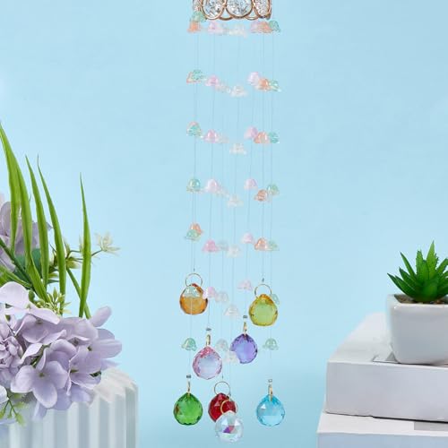 Attrape-soleil en cristal suspendre deco jardin colorée interieur - 4