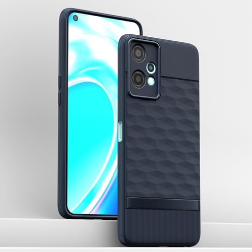 Image of Pikkme Back Cover for OnePlus Nord CE 2 Lite 5G Camera Protection 3D Hexa Cube Design Silicone Protective Bumper Case (Blue)