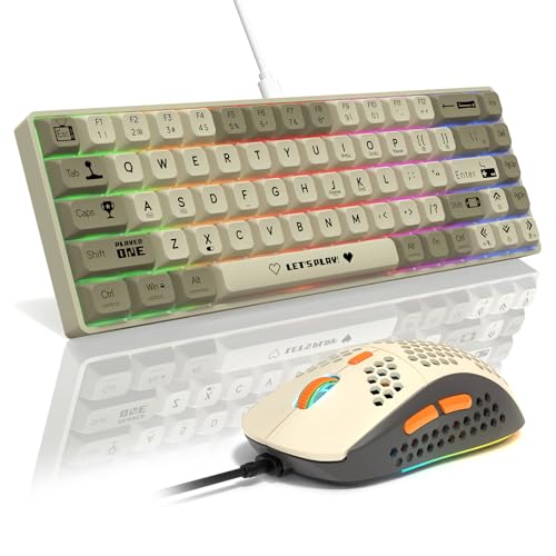 Pack clavier mécanique compact et souris pour jouer sur PC et Laptop en voyage
